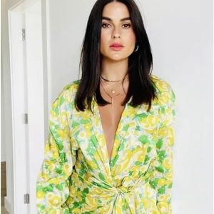 COPY - ZARA Blogger Woman Printed Pareo Satin Wrap Bohemian￼ Sexy Dress Size XS…